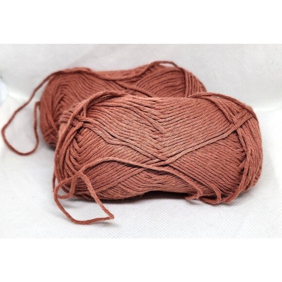 Lot of 2 Burgundy Drops Cotton Light Yarn – 50% Cotton/50% Polyester, 50g, 105m - Picture 1 of 5